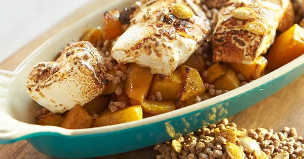 Spiced Butternut Squash with Maple Marshmallow Fluff