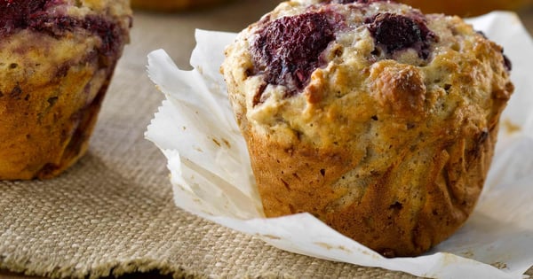 Raspberry and Vanilla Yogurt Muffins