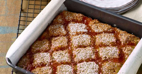 Lattice Topped Apricot Coffee Cake