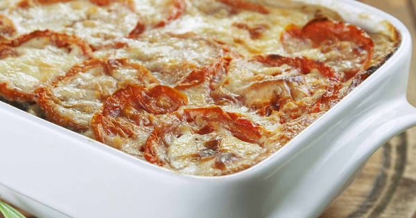 Moussaka with garden vegetables