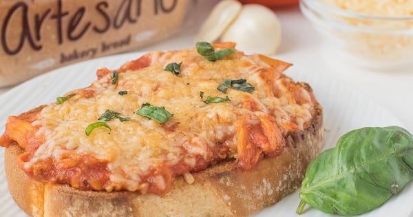 Chicken Parm Open-faced Sammie