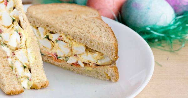 Rainbow Egg Salad Sandwich