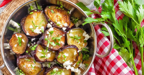Fried eggplant