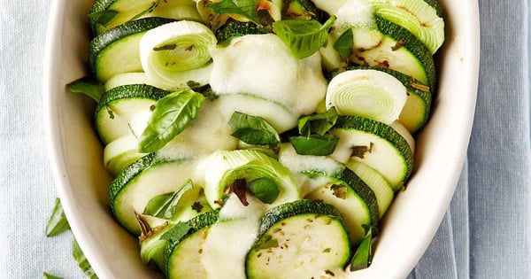 Zucchinis with cheese