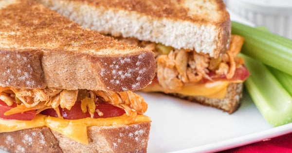 Buffalo Chicken Grilled Cheese