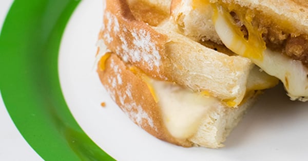 Chicken & Waffle Iron Grilled Cheese