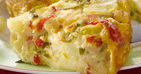 Tortilla with red pepper