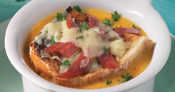 Sweet Potato Soup Gratinée