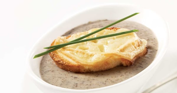 Mushroom Soup with La Tomme de Monsieur Séguin Croutons