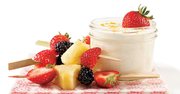 Cream cheese and Greek yogurt dip for fruit