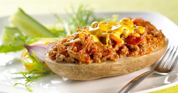 Spicy Turkey Potato Boats