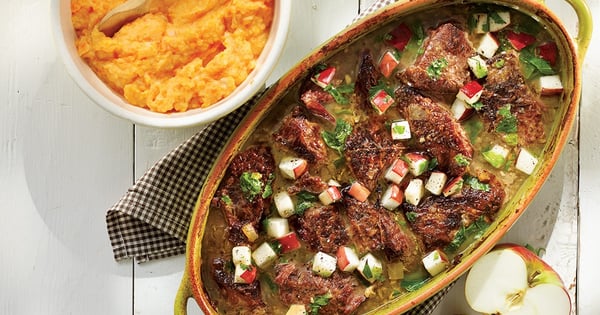 Braised blade roast with apples from Josée di Stasio