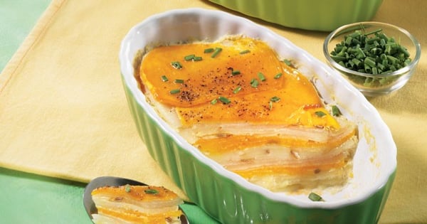 Scalloped root vegetables