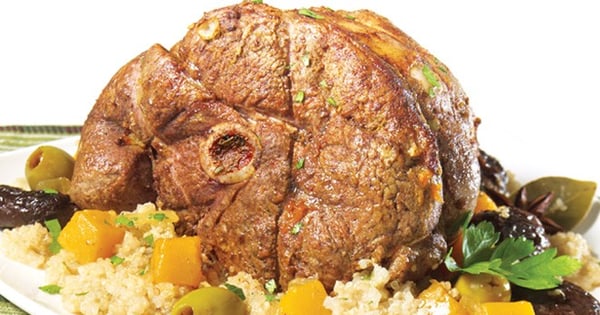 Moroccan-style leg of lamb