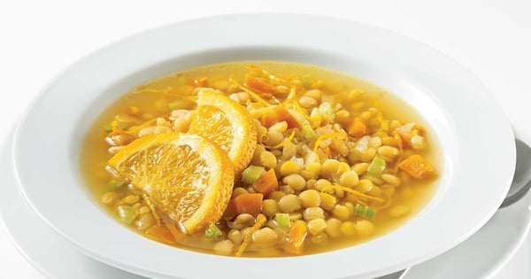 Split pea and orange soup