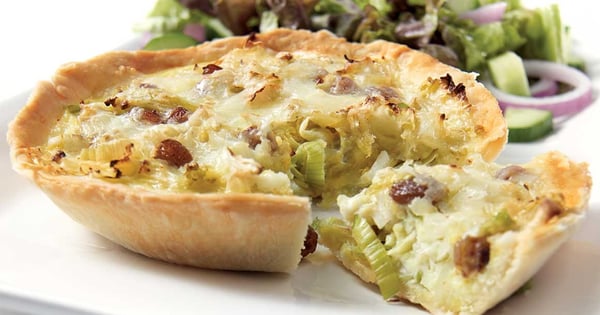 Leek and cabbage tartlets
