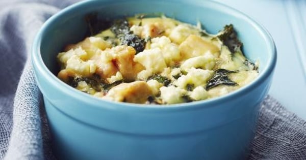 Baked Egg, Chicken & Kale Ramekins