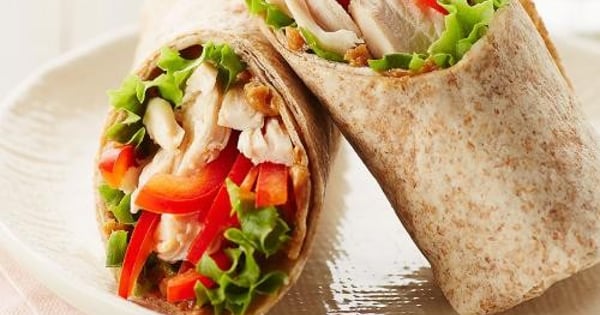 Peanut Butter Chicken Wraps