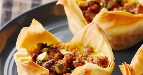 Persian Phyllo Tarts with Pistachios