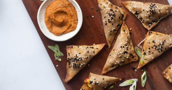 Crispy olé olé apetizers & spicy southwest dip, signed Cynthia Marcotte