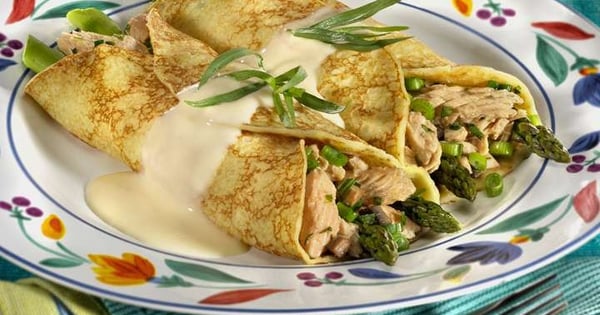 Salmon Tarragon Crepes