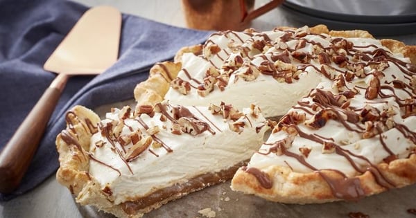 Bourbon Butterscotch Pecan Cheesecake