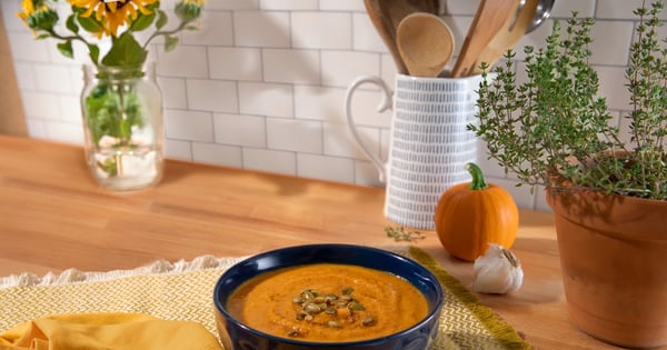 Roasted Pumpkin and Sweet Potato Soup