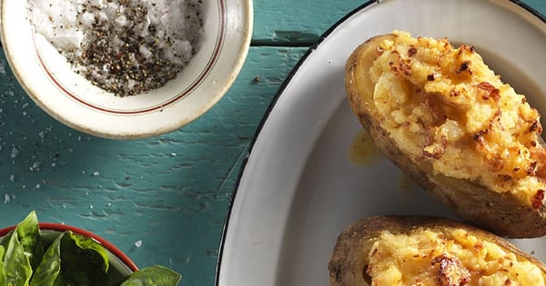 Twice Baked Tomato Basil Potatoes
