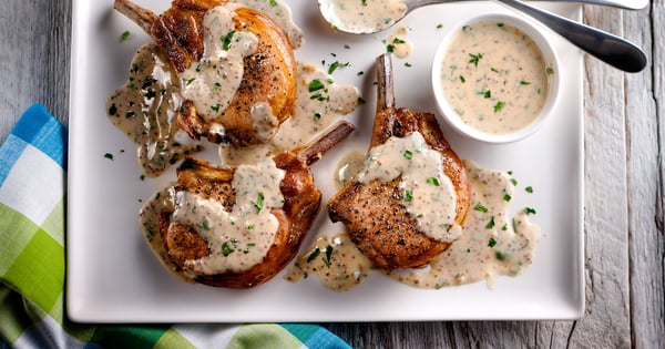 Pork Chop with Mustard Cream Sauce