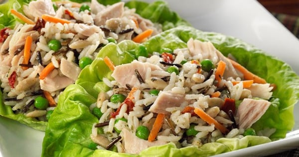 Albacore Tuna and Rice Medley Lettuce Cups
