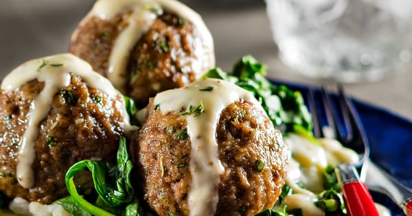 Italian Style Meatballs with Mustard Sauce