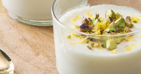 Honey-Lemon Pistachio Panna Cotta