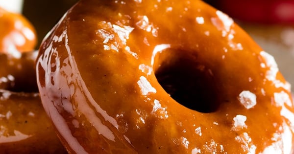 Salted Caramel Glazed Doughnuts