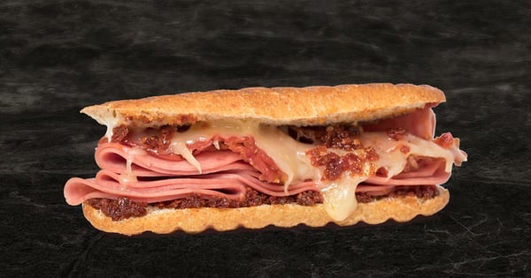 Salami-Cheddar-Bacon Panini