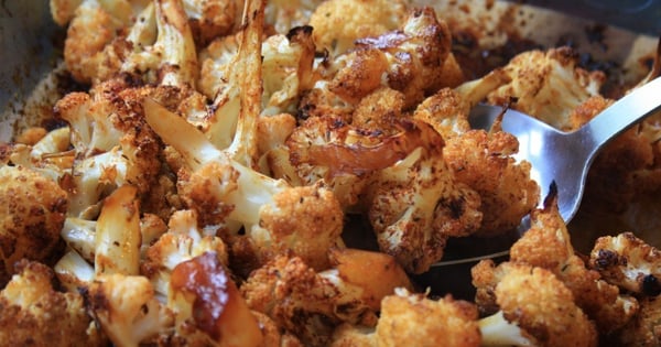 Sweet and Spicy Roasted Cauliflower