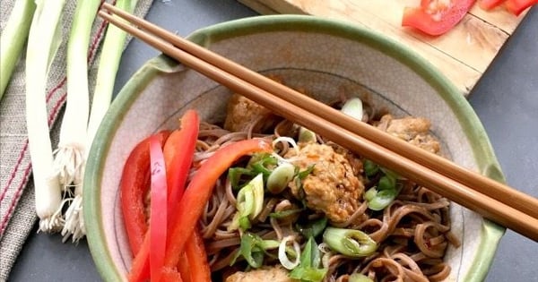 Korean Turkey Meatballs with Noodles