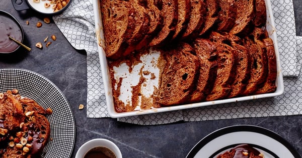 Hot Chocolate Baked French Toast