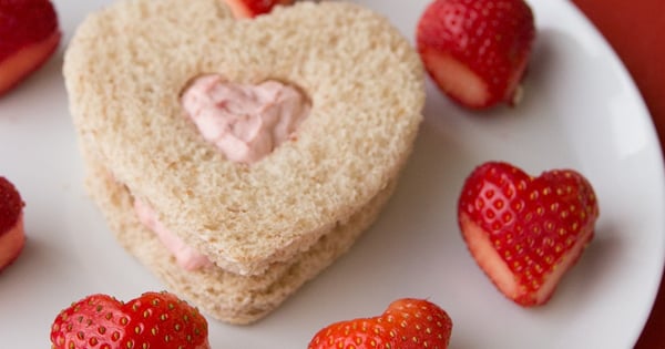 Strawberry Hearts Sandwich