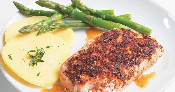 Spice-Crusted Salmon with Orange Sauce