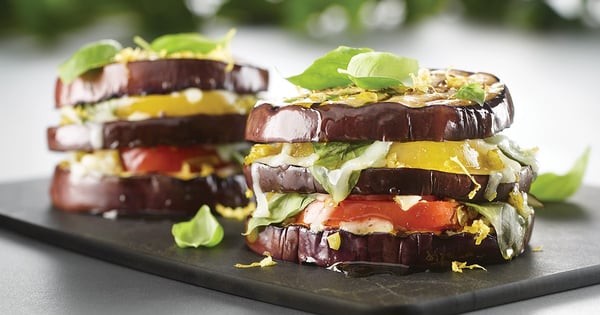 Grilled Eggplant Stacks
