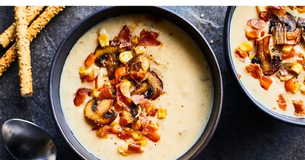 Cream of chicken and vegetable soup by Geneviève O’Gleman