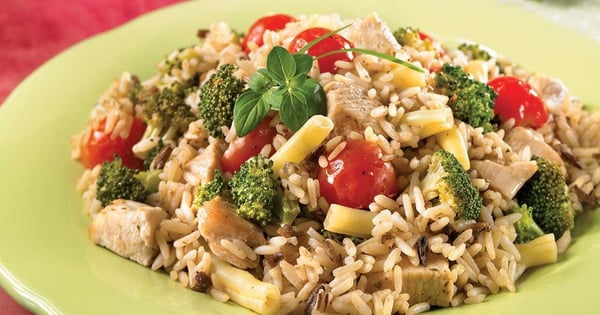 Chicken rice with harvest vegetables