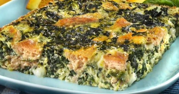 Salmon Spinach Frittata