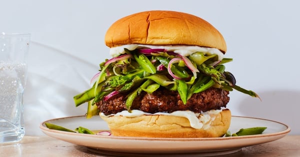 Spiced Lamb Burgers with Spring Slaw