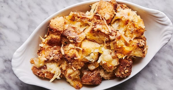 Fall Squash and Leek Bread Pudding