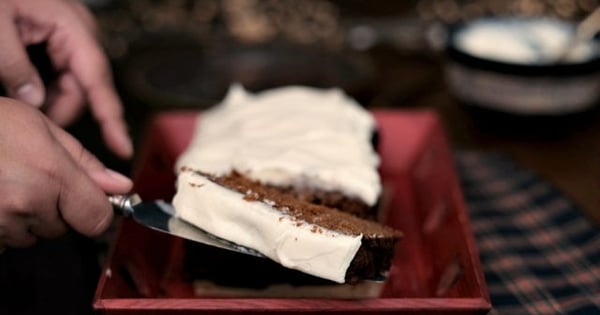 Fanny Farmer Sour Cream Gingerbread Cake with Cream Cheese Icing