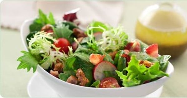 Salad with Molasses Vinaigrette and Black Pepper Walnuts