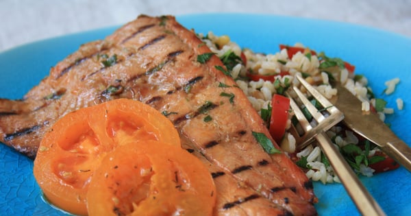 Bourbon molasses salmon – simple with a little panache