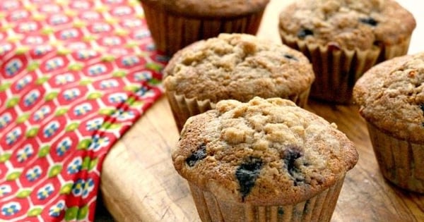 Multi Grain Blueberry Carrot Muffins with Orange Streusel