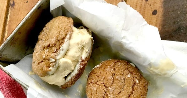 Ginger Cookie Ice Cream Sandwiches